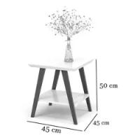 Mesa Lateral Caio Freijo Com Pés Em Madeira Preto - 3