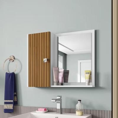 Espelheira Gênova Bechara 2075573 Banheiro Branco/ripado - Ofertamo