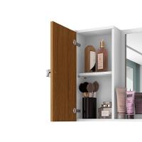 Espelheira Gênova Bechara 2075573 Banheiro Branco/ripado - Ofertamo