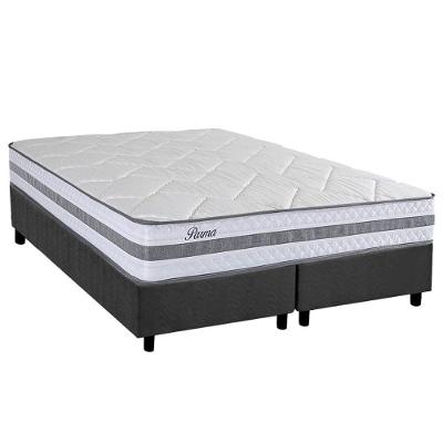 Cama Box Queen: Colchão Molas Masterpocket Ensacadas Herval Parma + Base Crc Suede Gray (158x198)