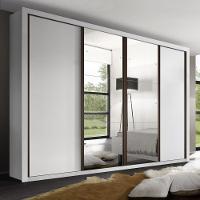 Guarda Roupa Casal Firenze Branco Com 6 Espelhos 4 Portas Minastex - 1