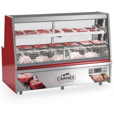 Balcão De Frios E Avícola Aquecido Grta200a Gelopar Expositor De Carnes Vermelho 2mt 220v