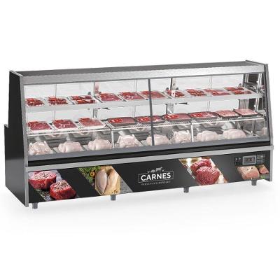 Balcão De Frios E Avícola Aquecidos Grta300a Gelopar Expositor De Carnes Preto 3mt 220v