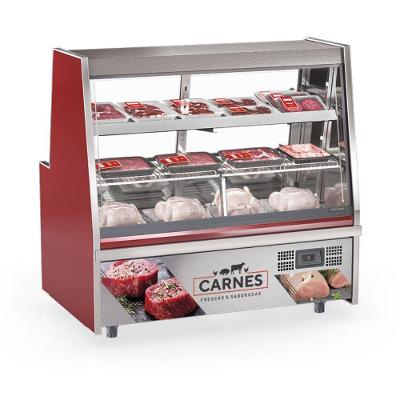Balcão De Frios E Avícola Aquecido Grta150a Gelopar Expositor De Carnes 1,5mt Vermelho 220v