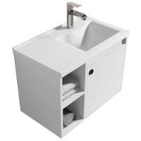 Conj Gabinete C/ Espelheira E Cuba Para Banheiro Adonis Branco