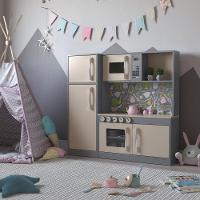 Cozinha Infantil Com Refrigerador Diana Em Mdf Cinza - Ofertamo - 1