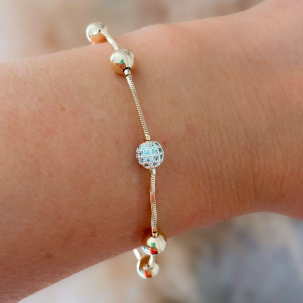 Pulseira Bolas Delicadas Banhada A Ouro 18k - 3