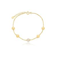 Pulseira Bolas Delicadas Banhada A Ouro 18k - 1
