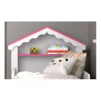 Mini Cama Infantil para Quarto Casinha Realeza Branco Com Rosa - 3