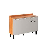 Balcão Para Cozinha Vegas Com 3 Portas E 1 Gaveta - Itatiaia Cinamomo-off White - 1