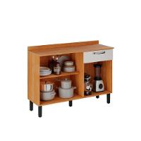 Balcão Para Cozinha Vegas Com 3 Portas E 1 Gaveta - Itatiaia Cinamomo-off White - 3