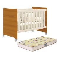 Berço Evolution 4 Em 1 Areia Fosco/savana Com Colchão Supreme - Reller Móveis Areia Fosco/savana - 1