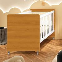 Berço Evolution 4 Em 1 Branco Fosco/savana Com Colchão Baby Physical - Reller Móveis Branco Fosco/savana - 2