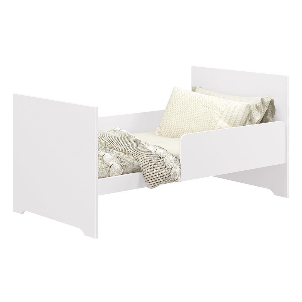 Berço Evolution 4 Em 1 Branco Fosco Com Colchão Para Mini Berço - Reller Móveis Branco Fosco - 5