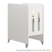 Berço Evolution 4 Em 1 Branco Fosco Com Colchão Para Mini Berço - Reller Móveis Branco Fosco - 3