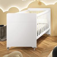 Berço Evolution 4 Em 1 Branco Fosco Com Colchão Baby Physical - Reller Móveis Branco Fosco - 7