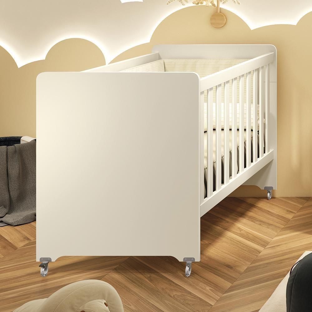 Berço Evolution 4 Em 1 Areia Fosco Com Colchão Baby Physical - Reller Móveis Areia Fosco - 2