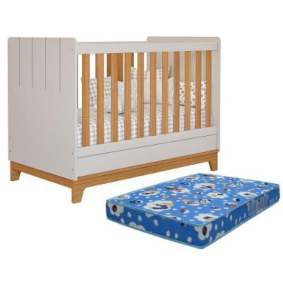 Berço Mini Cama Biscoito Off White/nature Com Colchão Physical - Permóbili Baby Off White/nature