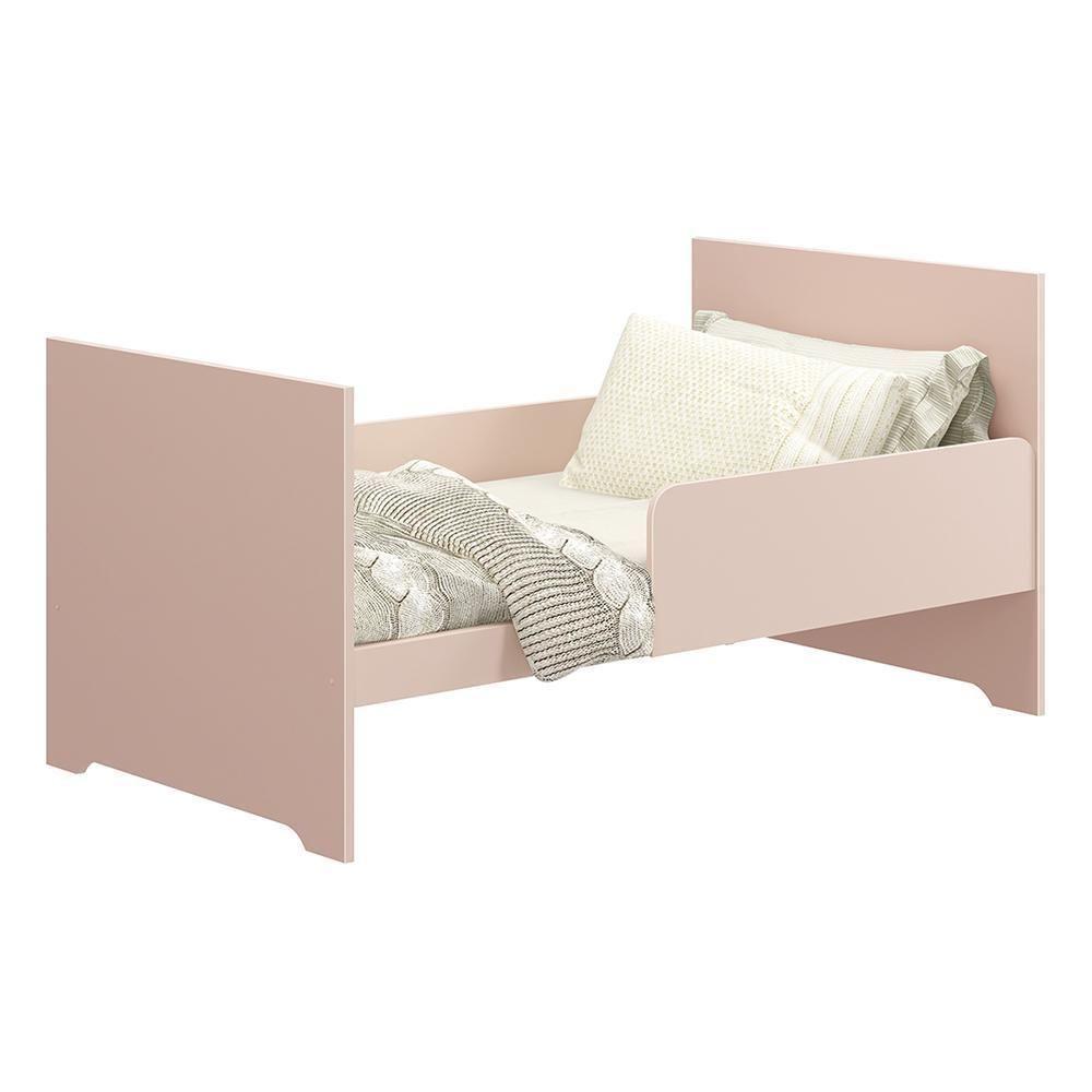 Berço Evolution 4 Em 1 Rosa Fosco Com Colchão Supreme - Reller Móveis Rosa Fosco - 5