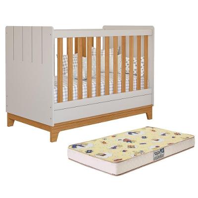Berço Mini Cama Biscoito Off White/nature Com Colchão Supreme - Permóbili Baby Off White/nature