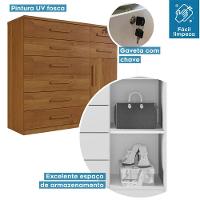 Cômoda Vitoria 1 Porta E 8 Gavetas Plus Com Escala De Brilho Em Fosco Benetil Cinamomo