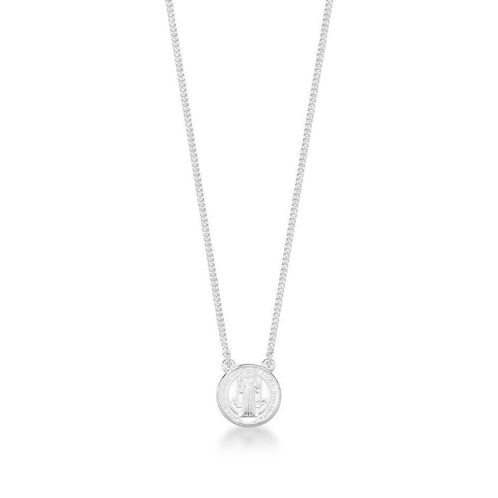 Colar Religioso São Bento Prata 925 - 3