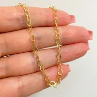 Colar Corrente Elo Corações 3mm Banhada A Ouro 18k - 3