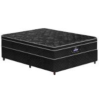Conjunto Box Colchão+base Pérola Negra Molas Ensacadas Gazin 138x188x71 - 1