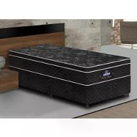 Conjunto Box Colchão+base Pérola Negra Molas Ensacadas Gazin 88x188x71 - 2