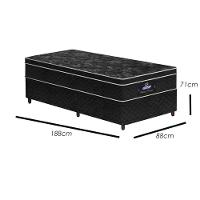 Conjunto Box Colchão+base Pérola Negra Molas Ensacadas Gazin 88x188x71 - 3