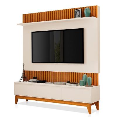 Estante Home Theater Antalya Freijó-off White Para Tv Até 75- Móveis Luapa Freijó-off White