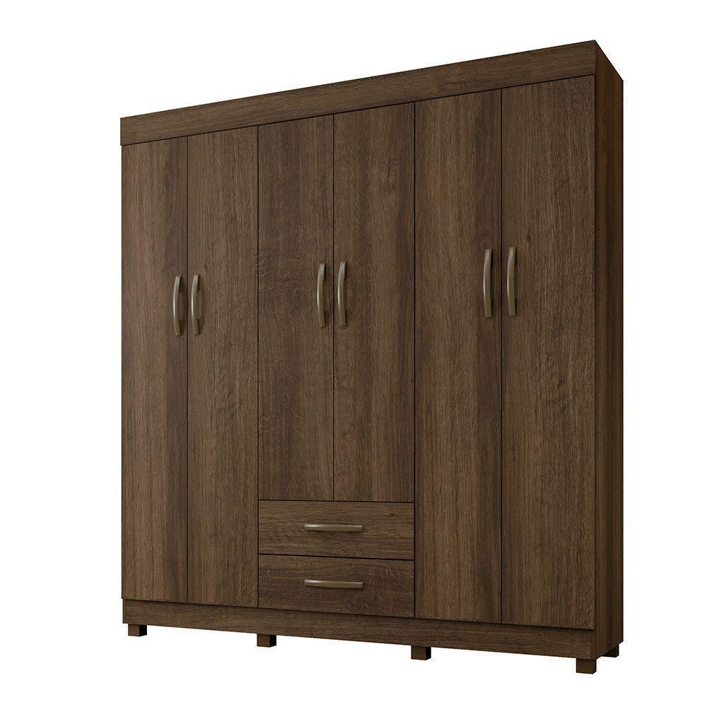 Roupeiro Copacabana Imbuia Com 6 Portas S/espelho Benetil Móveis Imbuia - 3