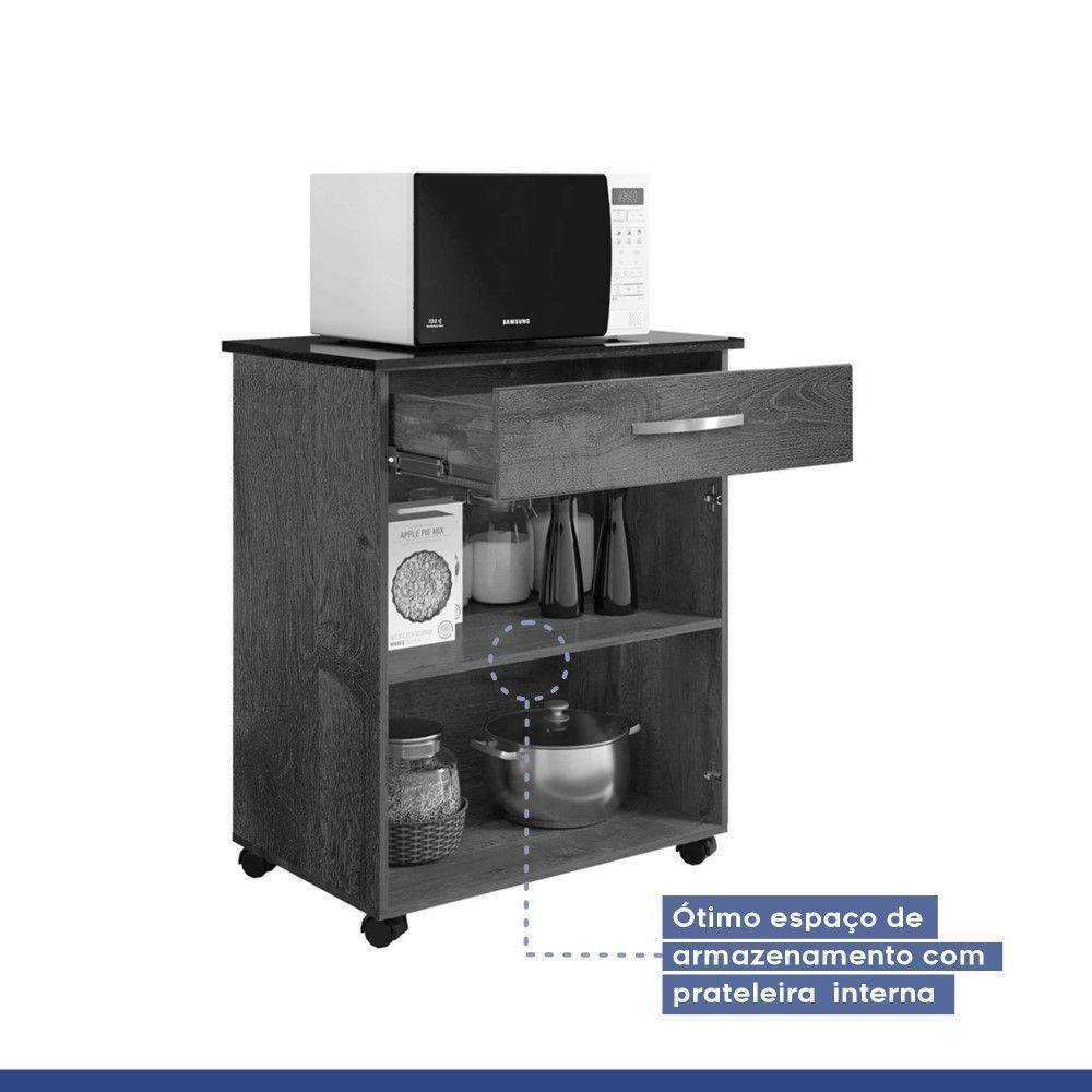 Balcão De Cozinha Girassol Branco 2 Portas 1 Gaveta Kaiki Móveis - 4