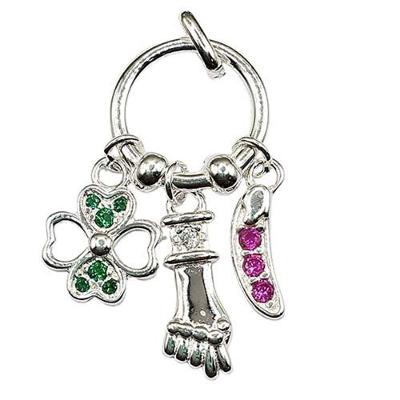 Pingente Pactuar Colorido Cravejado Prata 925