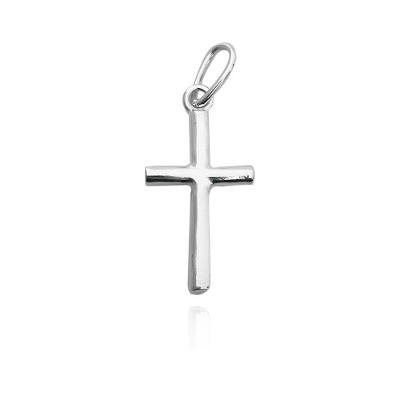 Pingente Crucifixo Liso 2,6cm Prata 925