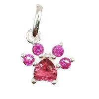 Pingente Pata Pet Cravejada Com Zirconias Prata 925 - 1