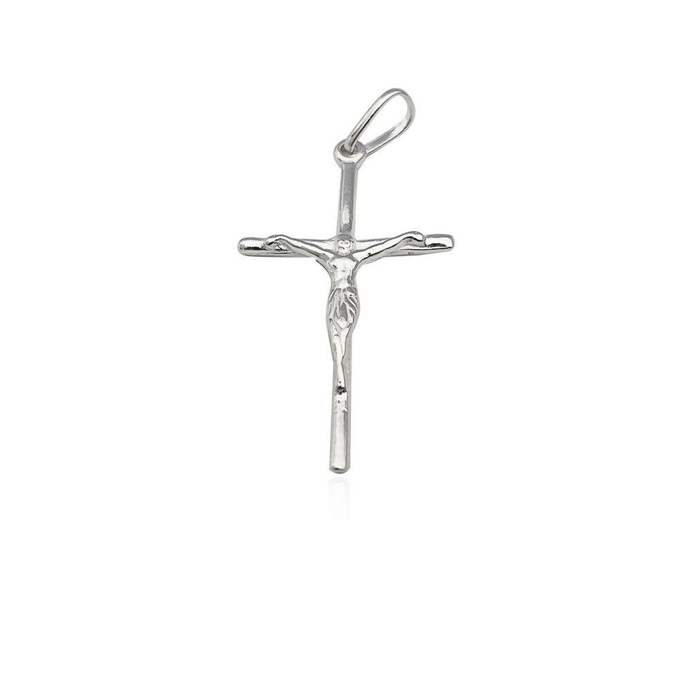 Pingente Crucifixo Com Cristo Prata 925 - 1
