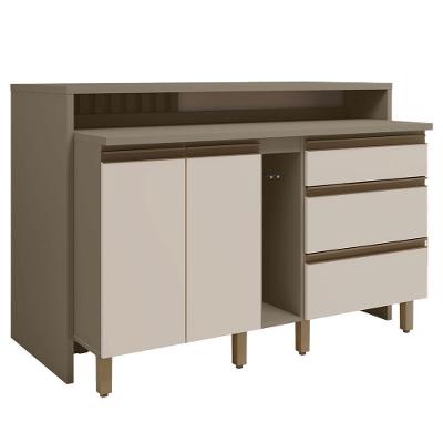 Kit Ilha Gourmet Connect Com Balcões 60cm E Porta Toalha Duna-cristal Móveis Henn Duna-cristal