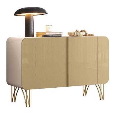 Balcão Buffet Benvenuto 2 Portas Off White-champanhe Hb Móveis Off White-champanhe
