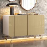 Balcão Buffet Benvenuto 2 Portas Off White-champanhe Hb Móveis Off White-champanhe - 2