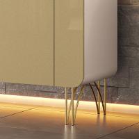 Balcão Buffet Benvenuto 2 Portas Off White-champanhe Hb Móveis Off White-champanhe - 5