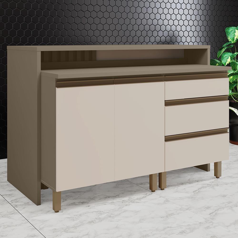 Kit Ilha Gourmet Connect Com Balcões 80cm E 60cm Duna-cristal Móveis Henn Duna-cristal - 2