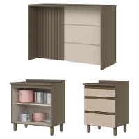 Kit Ilha Gourmet Connect Com Balcões 80cm E 60cm Duna-cristal Móveis Henn Duna-cristal - 6