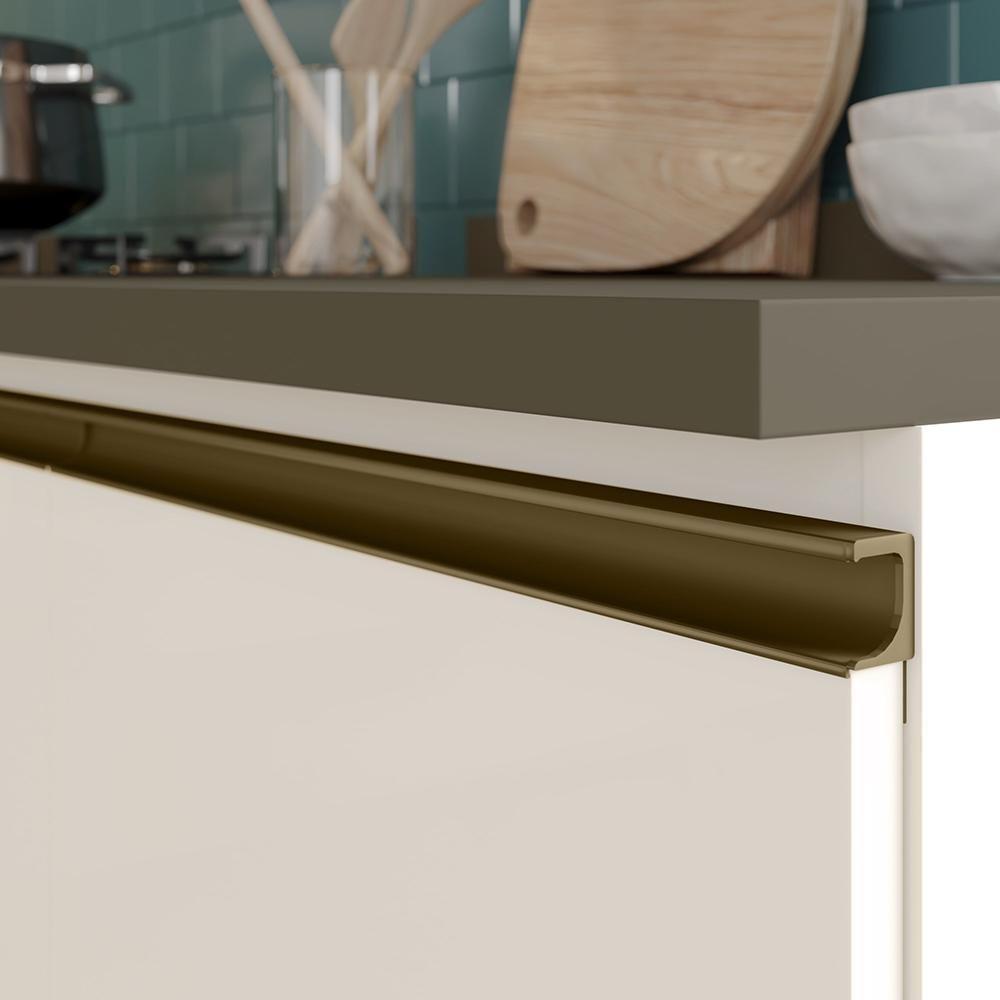 Kit Ilha Gourmet Connect Com Balcões 40cm E Porta Toalha Off White Móveis Henn Off White - 3