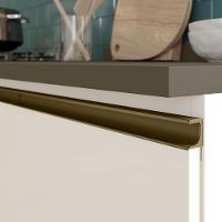 Kit Ilha Gourmet Connect Com Balcões 60cm E Porta Toalha Off White Móveis Henn Off White