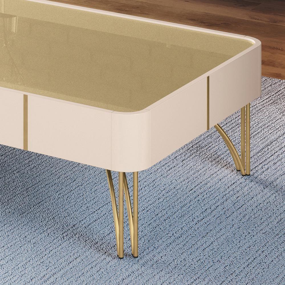 Mesa De Centro Cadenza Off White-champanhe Hb Móveis Off White-champanhe - 4