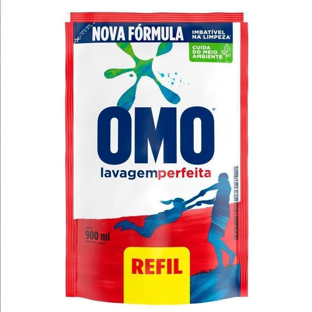 Lava Roupa Omo Sabão Líquido Refil Lavagem Perfeita 900ml - 1