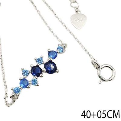 Colar Minimalisa Cravejado Feminio Prata 925