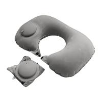 Travesseiro Cinza Almofada De Pescoço Inflável E Portátil - 2