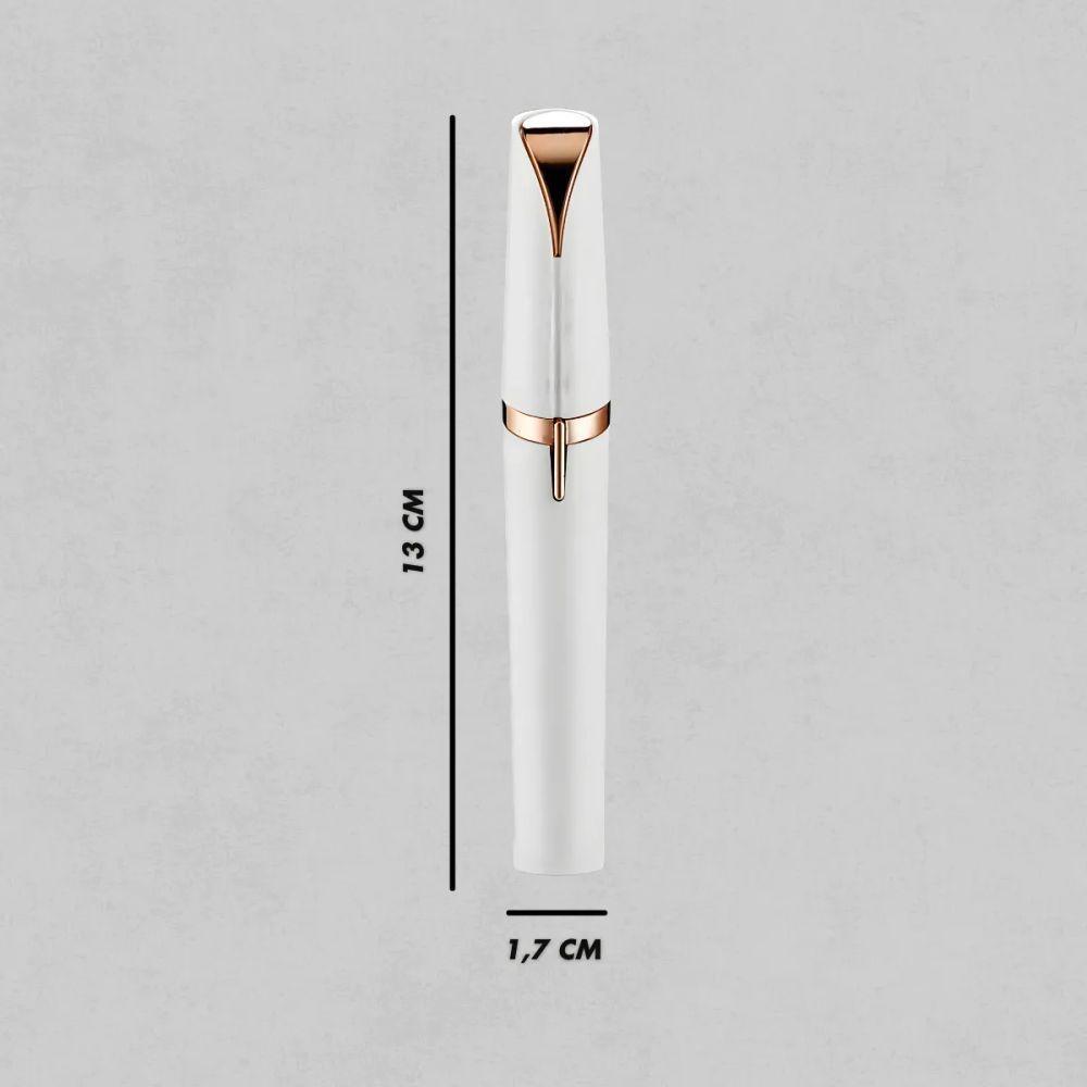 Caneta Depiladora Branca Recarregável Para Sobrancelhas Usb - 8